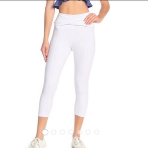 Free People movement white hang ten crop leggings